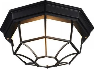 OEM L&aacute;mpara De Techo/pared Led Para Exteriores De 12 W Con Detector De Movimiento, Acabado Cl&aacute;sico En Metal/cristal, Color Negro, Iluminaci&oacute;n Exterior