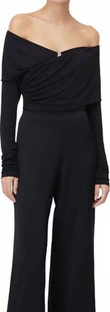 Paris Georgia Otto Long Sleeve Bodysuit In Black