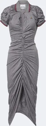 Vivienne Westwood Pulling striped ruched cotton midi dress