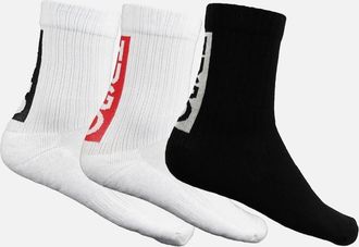 HUGO BOSS Mens HUGO 3-Pack Back Label Sports Socks, Black White - Black/White/White