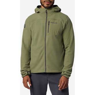 Marmot AirFleece Zip Hoodie in Olive Grove at Nordstrom, Size Xx-Large