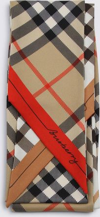 Burberry Sciarpa sottile Burberry in seta stampa Vintage Check