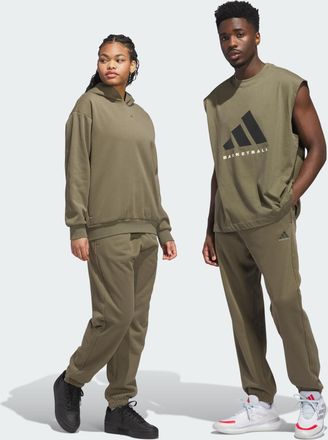 adidas adidas Performance Unisex Basketball Fleece Joggers (Gender Neutral) - Khaki - Size X-Small