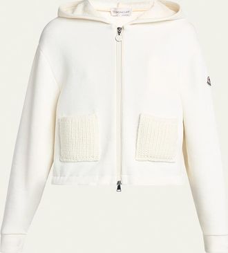 Moncler Hooded Zip-Up Cardigan