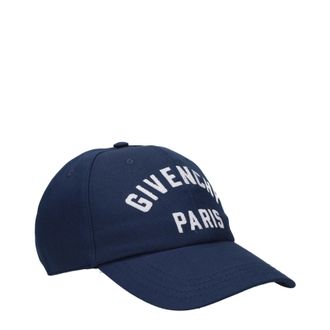 Givenchy Herens Hoeden Katoenblauw/Marineblauw