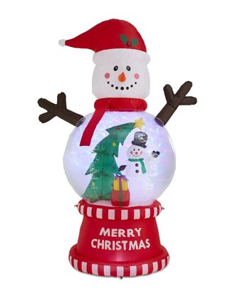 Glitzhome Handmade Inflatable Snowman Globe