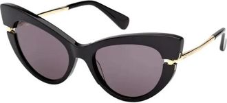 Max Mara Zonnebril - Dames - Zonnebrillen - Zwart - 56 MM - Accessoires