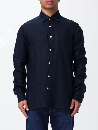 Kiton Camicia a maniche lunghe in lino con colletto classico a punta