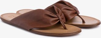 Pedro Garcia flat thong sandal in brown leather | Parmy | Spring Summer 26 | PEDRO GARCIA