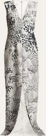 Dries Van Noten Delina Long Orchid Dress