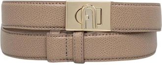 Furla 1927 Verstelbare Riem - Dames - Riemen - Beige - ONE Size - Leer - Accessoires