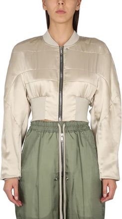 Rick Owens Girdered Flight Bomber - Dames - Zomerjassen - Grijs - M - Wol - Jassen
