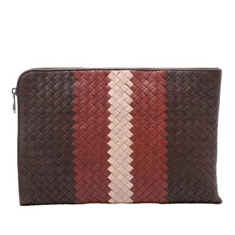 Bottega Veneta Pre-owned Bottega Veneta Tricolor Nappa Intrecciato Clutch Ladies YK4PXPFJD23KW1QM