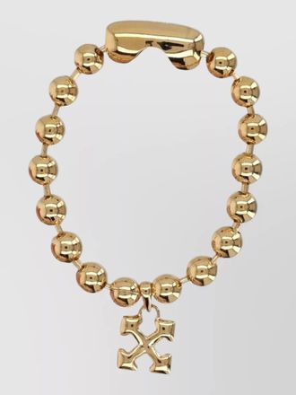 Off-white brass arrow ball bracelet