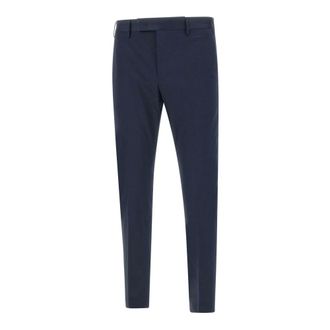 Pantaloni Torino Broeken, Heren, Blauw, XL, Katoen, Blauwe Stretch Katoenen Broek