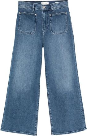 Frame Denim Blue Flared High Rise Jeans
