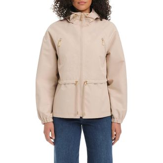 Kate Spade New York crop hooded jacket in Fired Clay at Nordstrom, Size X-Small