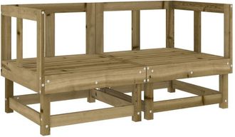 vidaXL Garden Corner Sofas 2 pcs Impregnated Wood Pine Vidaxl