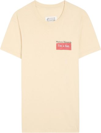 Maison Margiela Logo-print Cotton T-shirt - Natural - S (UK8-10 / S)