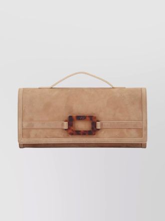 Roger Vivier suede clutch bag