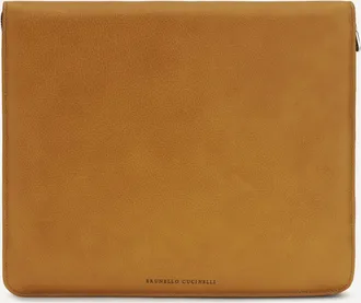 Brunello Cucinelli Leather Laptop Case Male UNI
