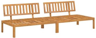 vidaXL Garden Pallet Middle Sofas 2 pcs Solid Wood Acacia Vidaxl