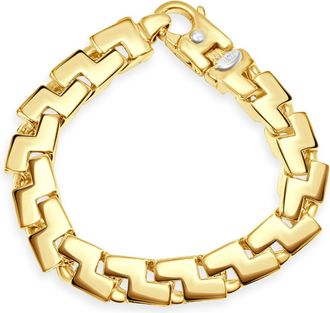 Pompeii3 Mens Flat Curb Design 14k Gold (91g) or Platinum (171g) 12mm Link Bracelet 9.5