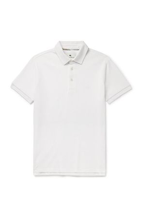 Etro Logo-Embroidered Cotton-Piqué Polo Shirt