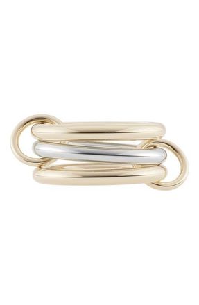 Spinelli Kilcollin Taurus Two-Tone Linked Rings in Silver/Yellow Gold at Nordstrom, Size 7