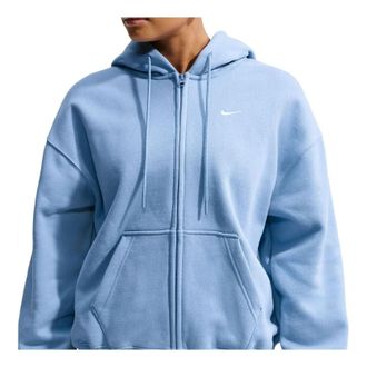 Nike (WMNS) Nike Studio Fleece Medium Weight Oversized Hoodie Work Blue Sail IM8084-486
