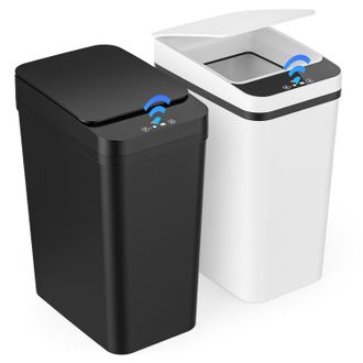 OEM Juego De 2 Cubos De Basura Con Sensor, Tapa El&eacute;ctrica Autom&aacute;tica, Capacidad De 12 Litros, 3 Modos De Funcionamiento, Funcionamiento Silencioso, A Prue