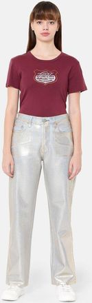 Levi's Womens Levis 501 Jeans in Optical Illusn - Silver - Size 25W/29L