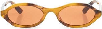 Alexander McQueen Alexander McQueen, Sunglasses, female, Orange, Size: ONE SIZE Geometric Oval Sunglasses