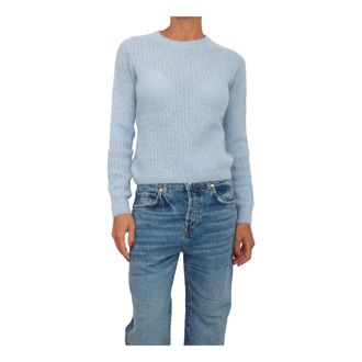 Liu Jo Round-neck Knitwear, female, Blue, S, Maglieria Celeste