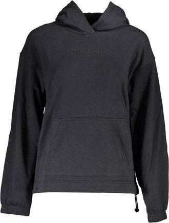 Calvin Klein Plus Geborduurd Logo Hoodie - Dames - Hoodies - Zwart - M - Katoen - Hoodies & sweatvesten