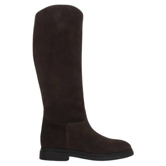 Estro & Luminara Kniehoge Warme Laarzen - Dames - Schoenen - Bruin - Maat: 40 EU Zijde