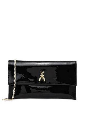 Patrizia Pepe Essential logo-hardware chain clutch - men - Leather - OS - Black