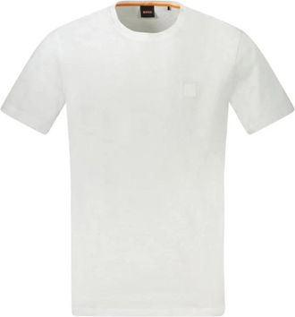 HUGO BOSS Basic T-shirt met korte mouwen - Heren - T-shirts - Wit - M - Katoen - Tops