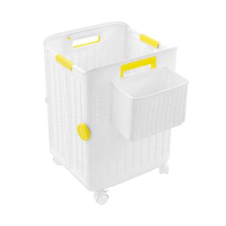 OEM Cesto De Ropa, Dise&ntilde;o Plegable, Ruedas Universales, Blanco