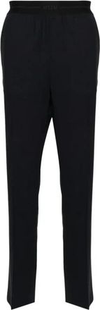 Msgm logo-tailleband Tailored Broeken - Heren - Slim Fit Broeken - Blauw - XL - Leer - Broeken