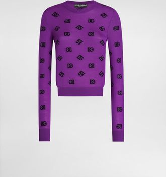 Dolce & Gabbana Wool And Silk Pullover - Woman Sweaters And Cardigans Multicolor 36