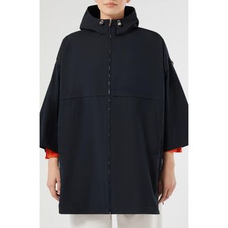 Marina Rinaldi Nero Water Repellent Rain Coat in Midnight Blue at Nordstrom, Size 18W