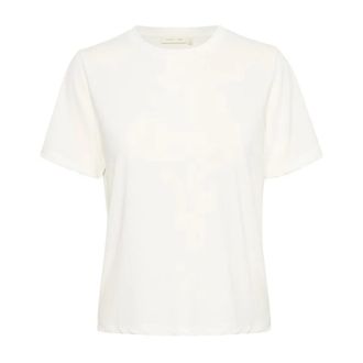 Inwear Tops, Dames, Grijs, 3Xl, Katoen, Klassieke V-hals T-shirt Whisper White