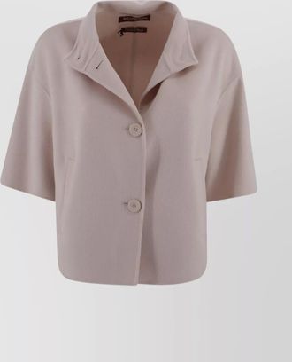 Max Mara collar notched sleeves pockets side