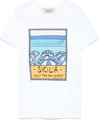 Alessandro Enriquez T-shirt con stampa - Bianco
