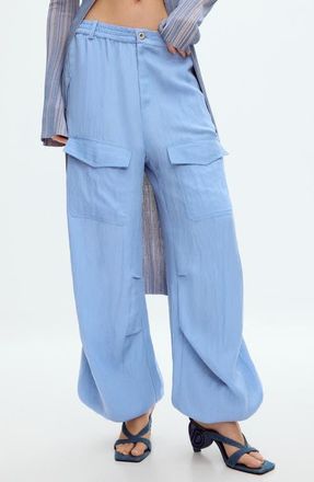 Desigual Cotton Blend Cargo Joggers in Light Blue at Nordstrom, Size X-Large