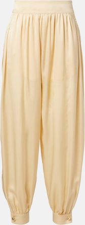 Zimmermann Como silk satin tapered pants