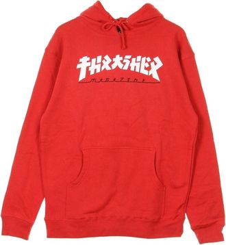 Thrasher Godzilla Rood/Wit Hoodie - Heren - Hoodies - Rood - S - Hoodies & sweatvesten