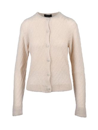 Fabiana Filippi Beige Wool-Blend Sequin Cardigan