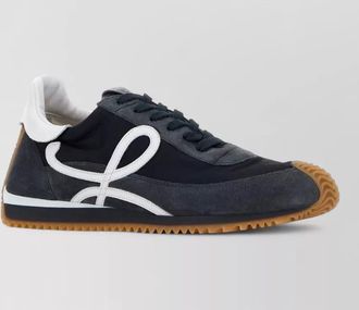 Loewe nylon suede ballet runner 2.0 lace up sneakers